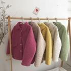 Double-pocket Fleece Long-sleeve Coat