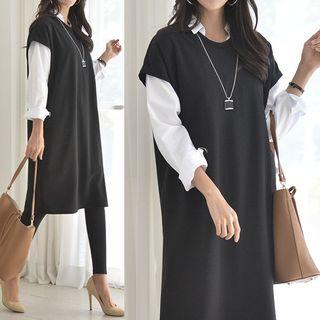 Cap-sleeve Long Top