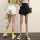 Fray Hem Denim Skorts