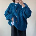 Cable-knit Loose-fit Cardigan - 3 Colors