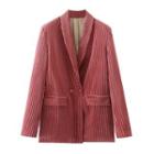 Double-breasted Velour Blazer