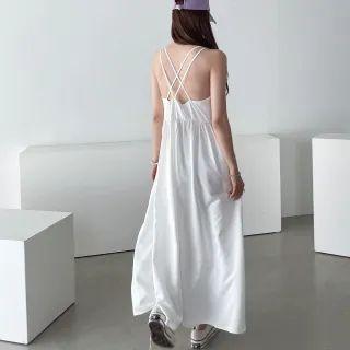 Cross-strap Maxi Flare Dress