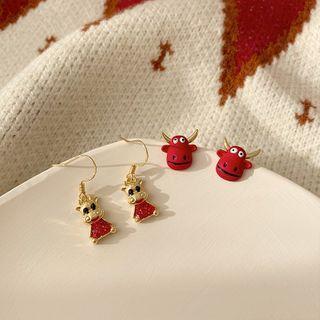 Cow Alloy Earring