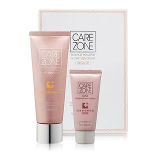 Carezone - Doctor Solution A-cure Clarifying Sun Cream Set: Sun Cream 70ml + Foam Cleaner 30ml 2pcs