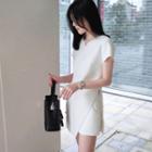 Set: Short-sleeve Asymmetrical Top + Shorts