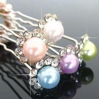 Beaded Flower Hair Stick