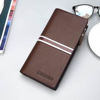 Striped Long Wallet