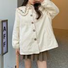 Lapel Ruffle Long-sleeve Jacket