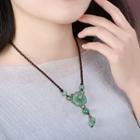Gemstone Floral Pendant Necklace