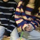 Long-sleeve Striped Embroidered Sweatshirt