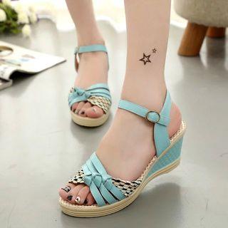 Knotted Wedge Sandals
