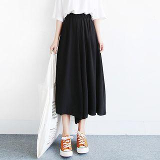 Chiffon Gaucho Pants Black - One Size