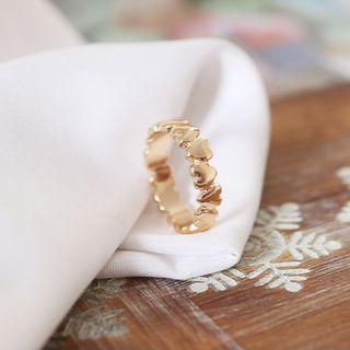Alloy Heart Ring Gold - One Size