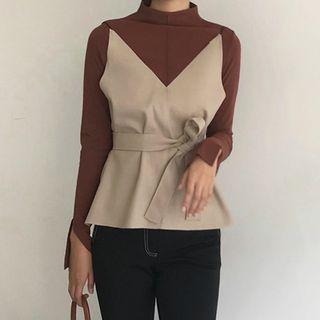 Mock Neck Long-sleeve T-shirt / Vest