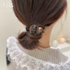 Ox Rhinestone Hair Tie Black Cow & Brown Circle - Black - One Size