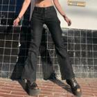 Leopard Printed Tie Low Waist Boot Cut Pants