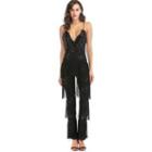 Spaghetti Strap Fringed Jumpsuit