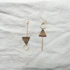 Asymmetric Triangle Earring / Clip-on Earring
