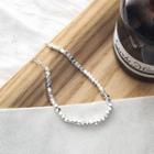 Alloy Bead Bracelet Sl0698 - Silver - One Size