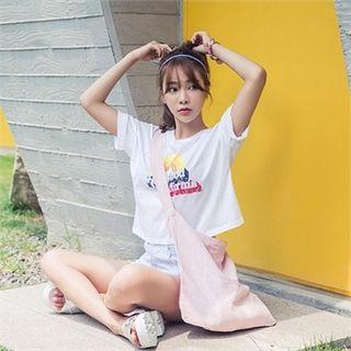 Printed Cropped T-shirt