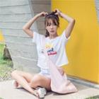 Printed Cropped T-shirt