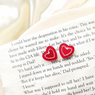 Heart Fabric Earring