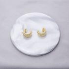 Alloy Open Hoop Earring 1 Pair - E1072-14 - Gold - One Size