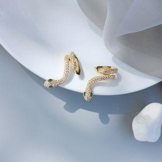 Rhinestone Snake Stud Earring