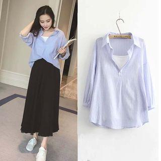 Striped Placket Top
