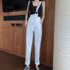 Short-sleeve T-shirt / One-shoulder Suspender Jeans