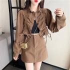 Long-sleeve Cargo Jacket / A-line Skirt