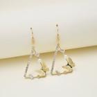 Cz Butterfly Triangle Drop Earring E3897-3 - 1 Pair - Gold - One Size