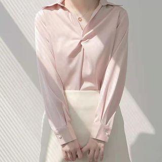 Twist Open-collar Shirt