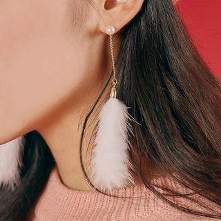 Furry Drop Earrings