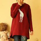 Giraffe Print Pullover