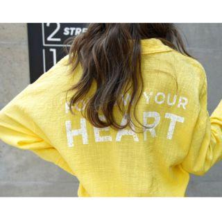 Follow Print Textured Loose-fit Shirt