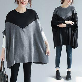 Elbow-sleeve Long Sweater