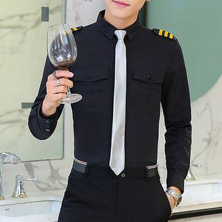 Epaulette-detail Shirt / Tie / Set