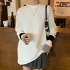 Paneled Knit Top White - One Size