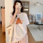 Short-sleeve Bear Print T-shirt / Sweatpants