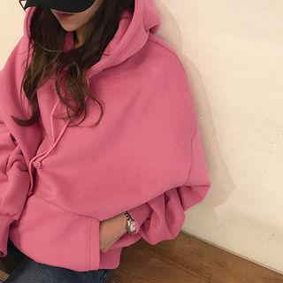 Kangaroo-pocket Oversized Brushed-fleece Lined Hoodie