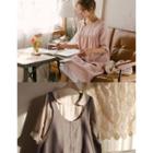 Round-collar Pocket-trim Dress
