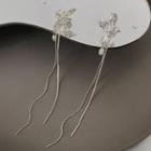 Butterfly Alloy Fringed Cuff Earring 1 Pair - Silver - One Size