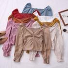 V-neck Twisted Crop Top In 8 Colors