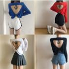 Open-back Long-sleeve T-shirt
