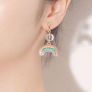 Non-matching Alloy Rainbow & Cloud Dangle Earring