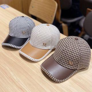 Houndstooth Panel Baseball Cap