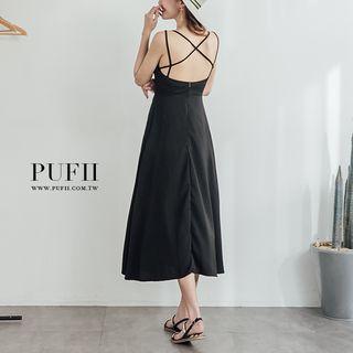 Strappy Cross Chiffon Dress