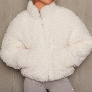 Cropped Fleece Zip-up Jacket