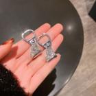 Pull Tab Alloy Earring 1 Pair - 925 Silver Needle Earring - Silver - One Size